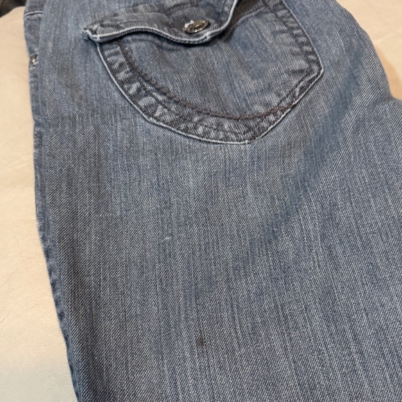 Nine West Women's Wide Leg Baggy Skater Jeans in Blue Gray, Size 12 - Picture 6 of 7